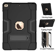 Load image into Gallery viewer, Golden Sheeps Compatible for iPad 7th Generation/iPad 10.2 Inch 2019 Impact Hybrid Drop Proof Armor Defender Full-Body Protection Case Convertible Built in Stand