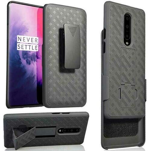 Golden Sheeps Case Compatible for Oneplus 7 Pro Belt Clip Holster Cover Shell Kickstand Criss Cross Black New Plaid Design